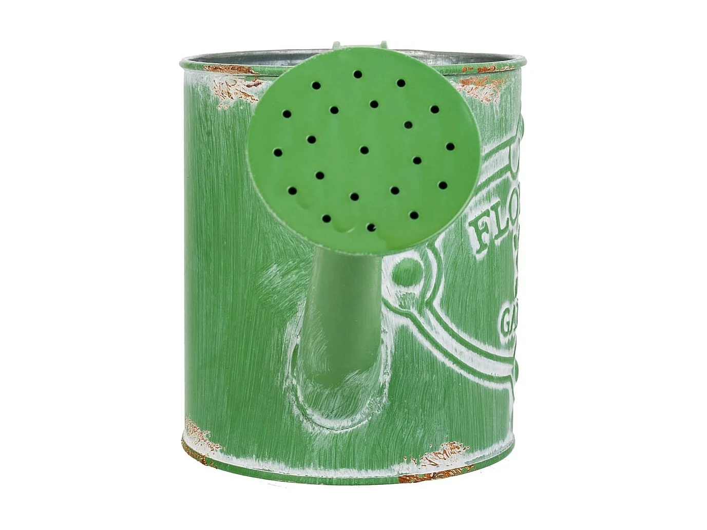 Arrosoir en métal vert 26.5xd10.5x12/13h