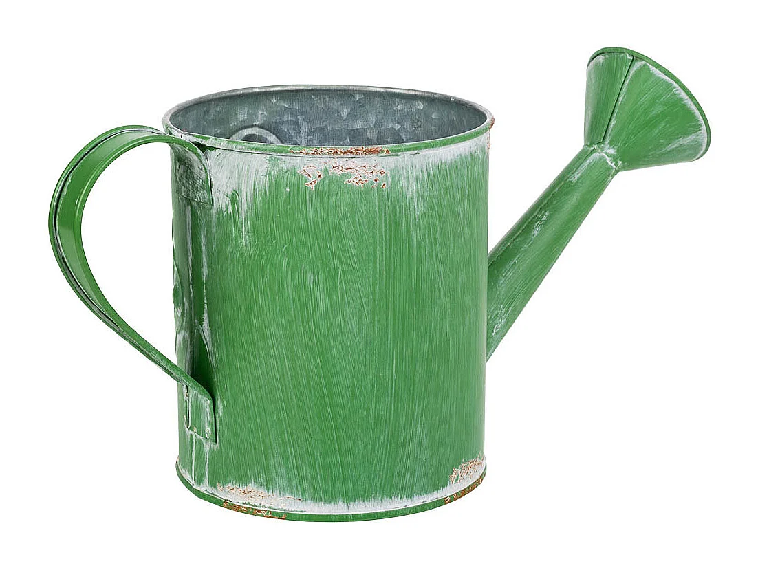 Arrosoir en métal vert 26.5xd10.5x12/13h