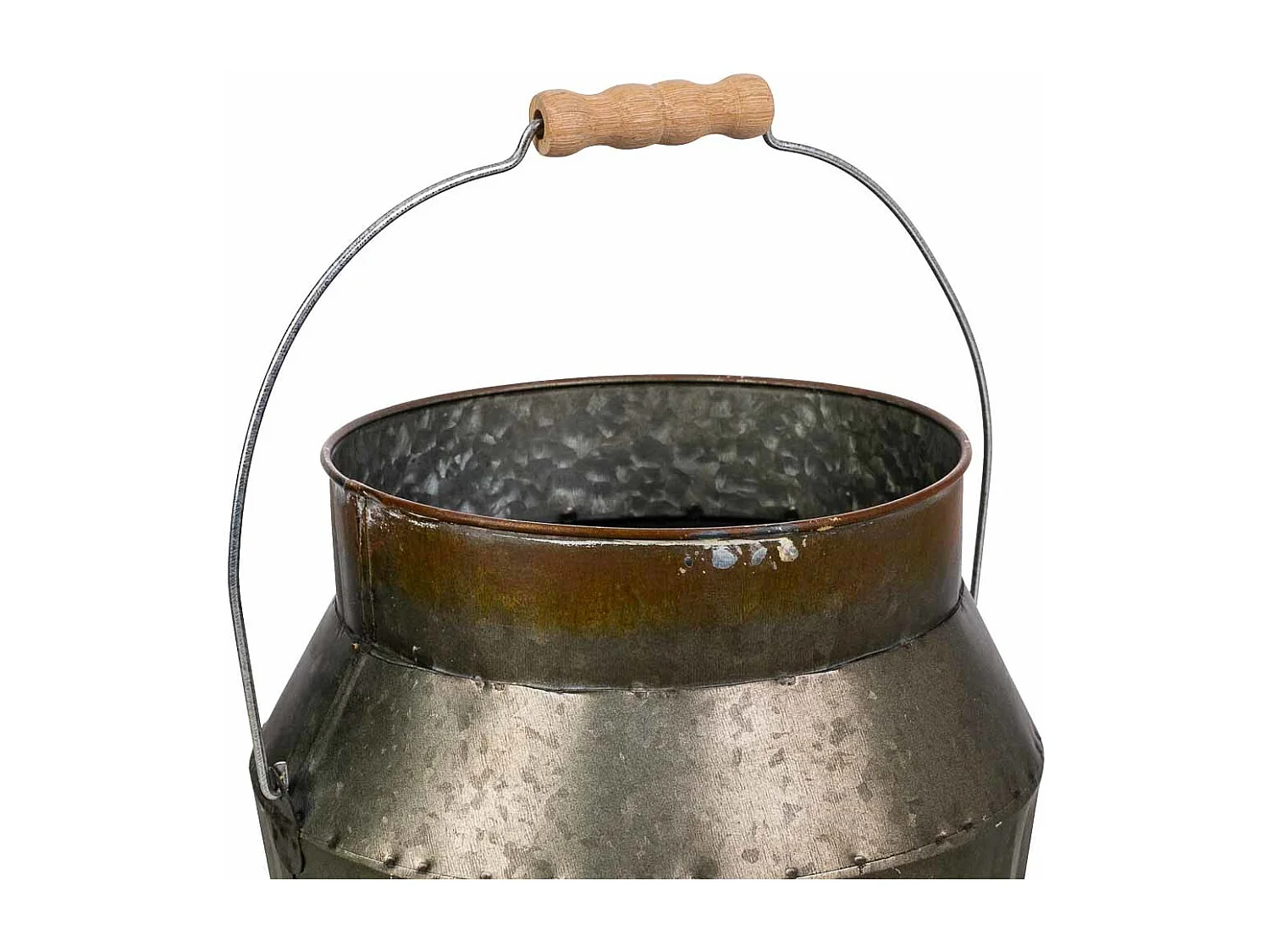 Cubo de metal dorado 21xd18x21/32.5 t:18cm