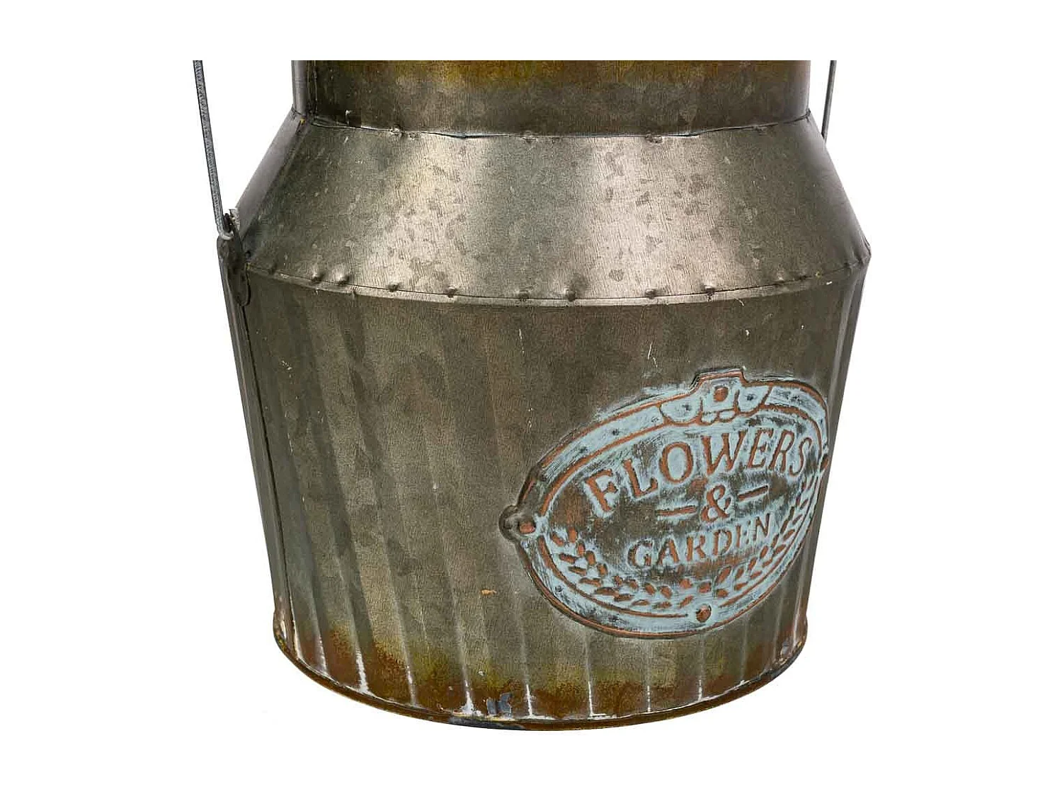 Cubo de metal dorado 21xd18x21/32.5 t:18cm