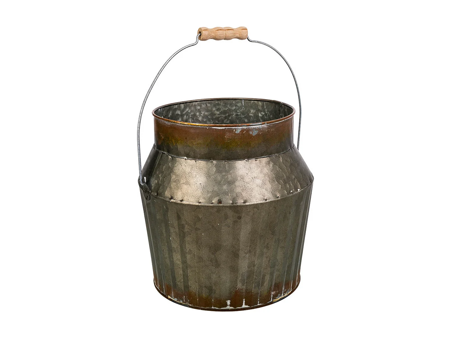 Cubo de metal dorado 21xd18x21/32.5 t:18cm