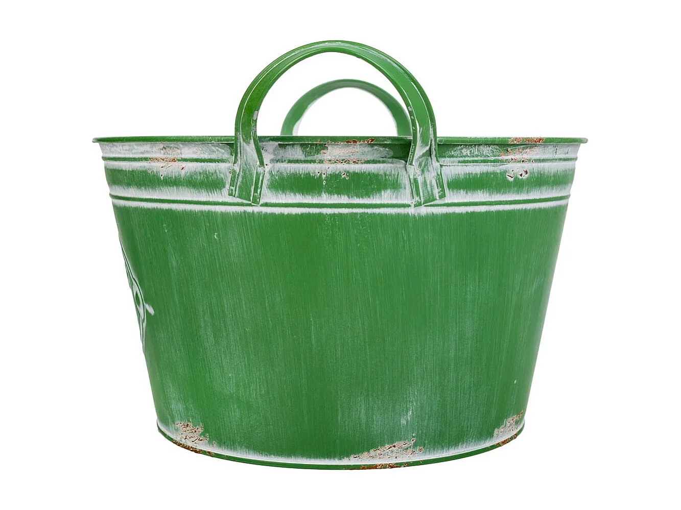 Lavabo in metallo verde 34xp26,5x16/20,5hb:20,5