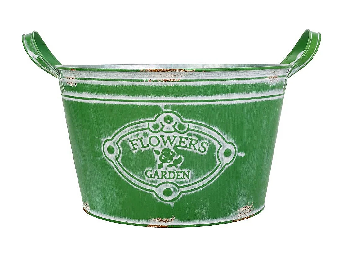 Lavabo in metallo verde 34xp26,5x16/20,5hb:20,5