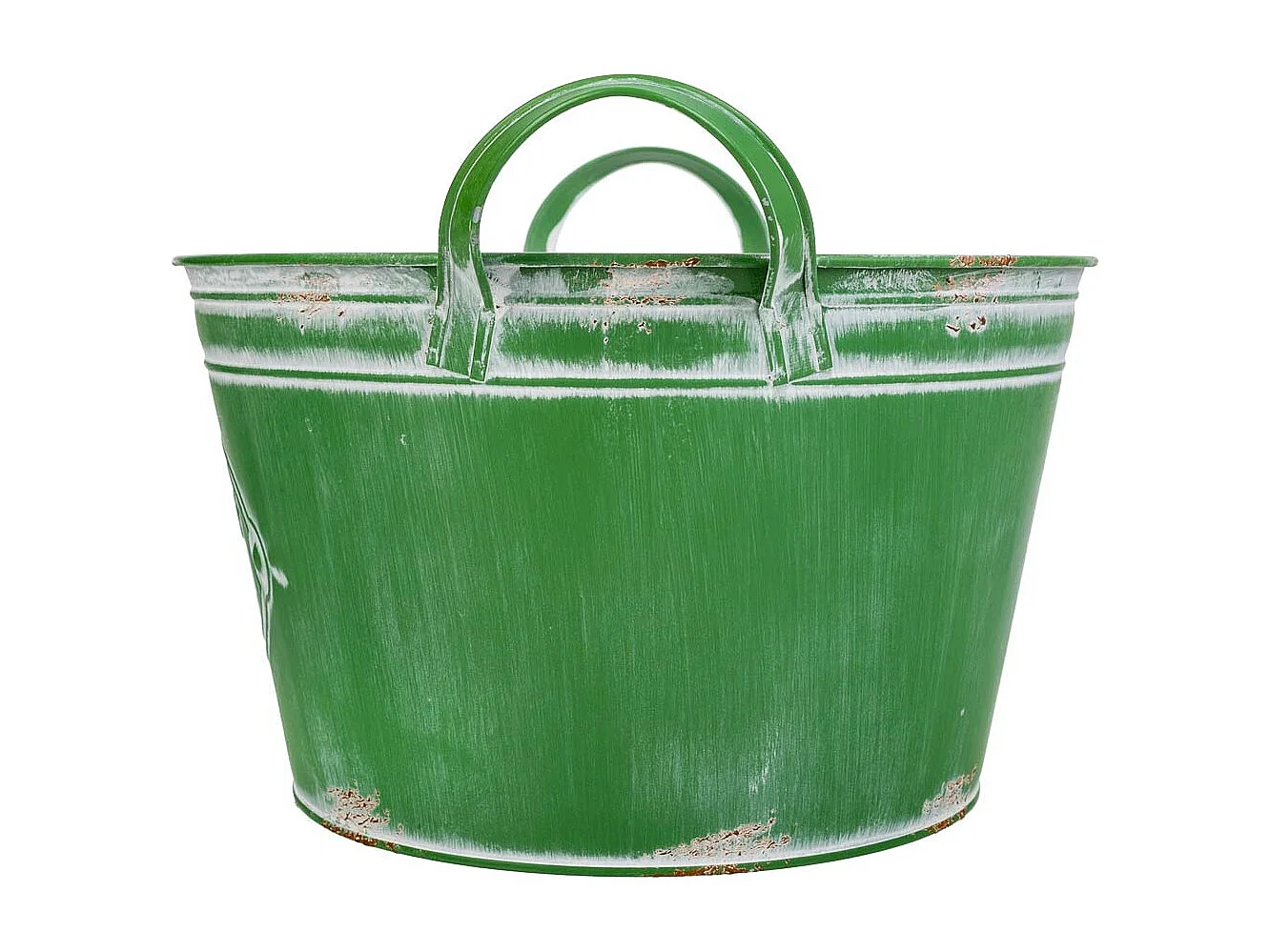 Lavabo in metallo verde 34xp26,5x16/20,5hb:20,5