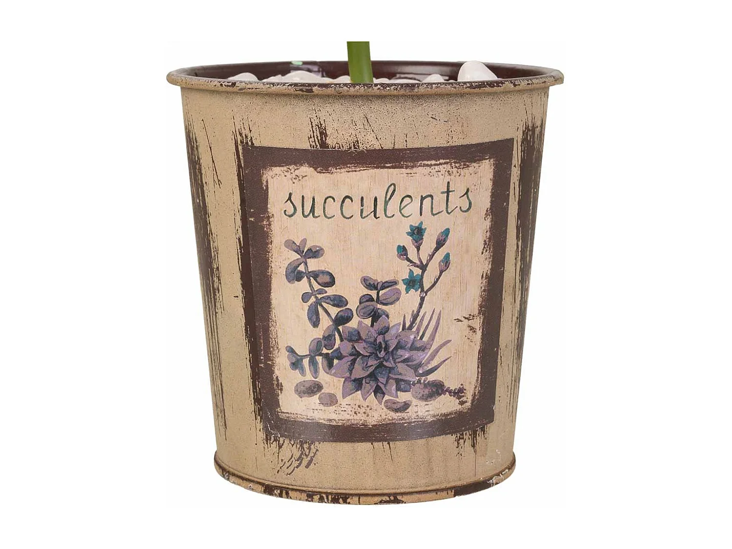 Pot avec plante artificielle 10x10x22h