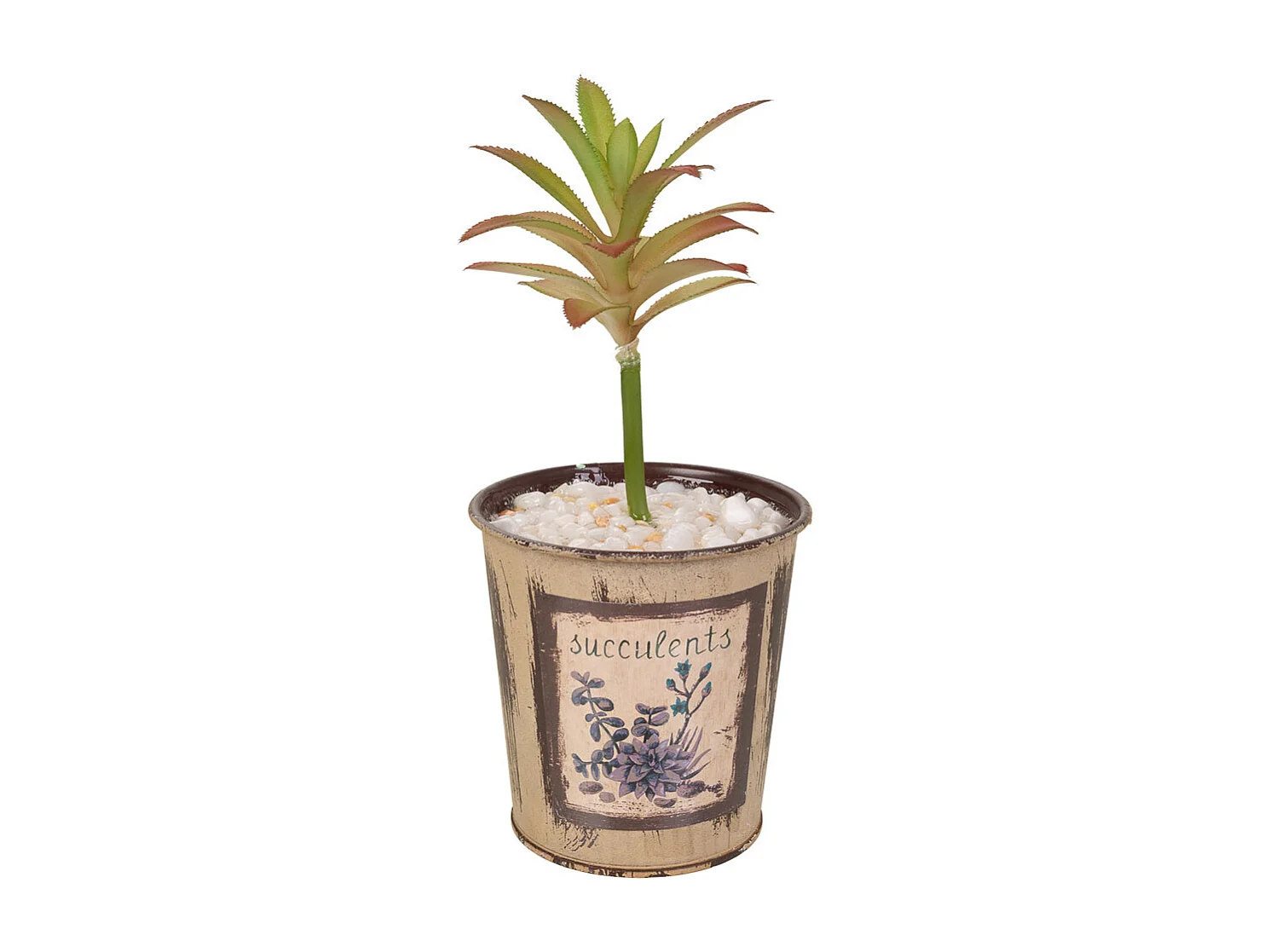 Pot avec plante artificielle 10x10x22h