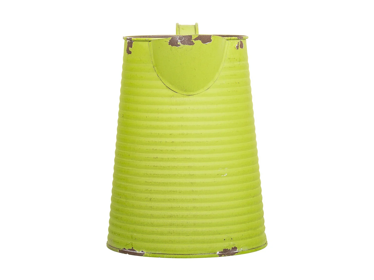 Cruche en métal vert 20xd13x17/18.5h td:10