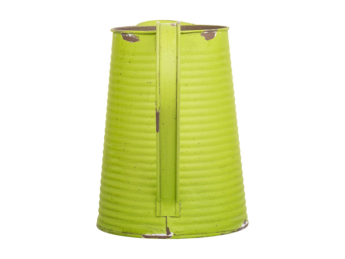 Cruche en métal vert 20xd13x17/18.5h td:10