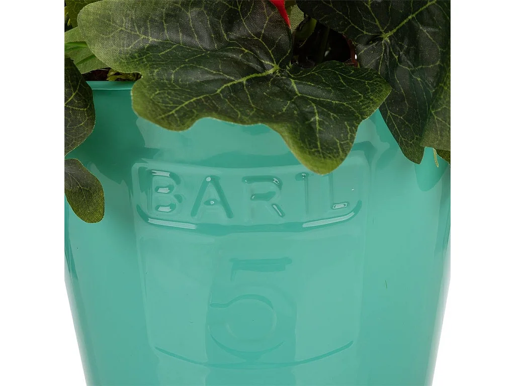 Vaso con fiore artificiale 18x18x37h
