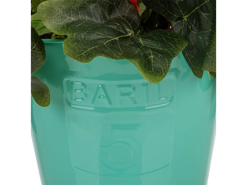 Vaso com flor artificial 18x18x37