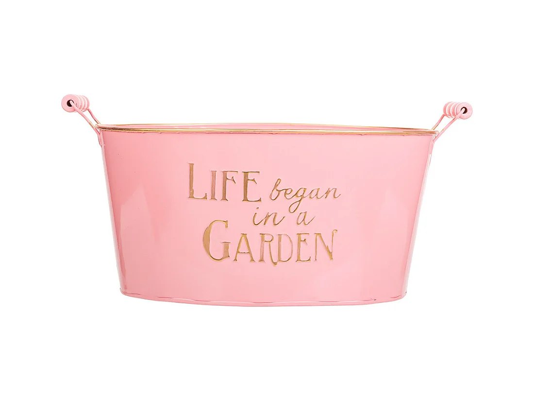 Lavabo metallo rosa 38/33,5x24,5x16,5/19h b:28x19,5