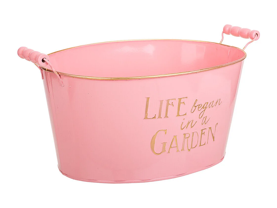 Lavabo metallo rosa 38/33,5x24,5x16,5/19h b:28x19,5