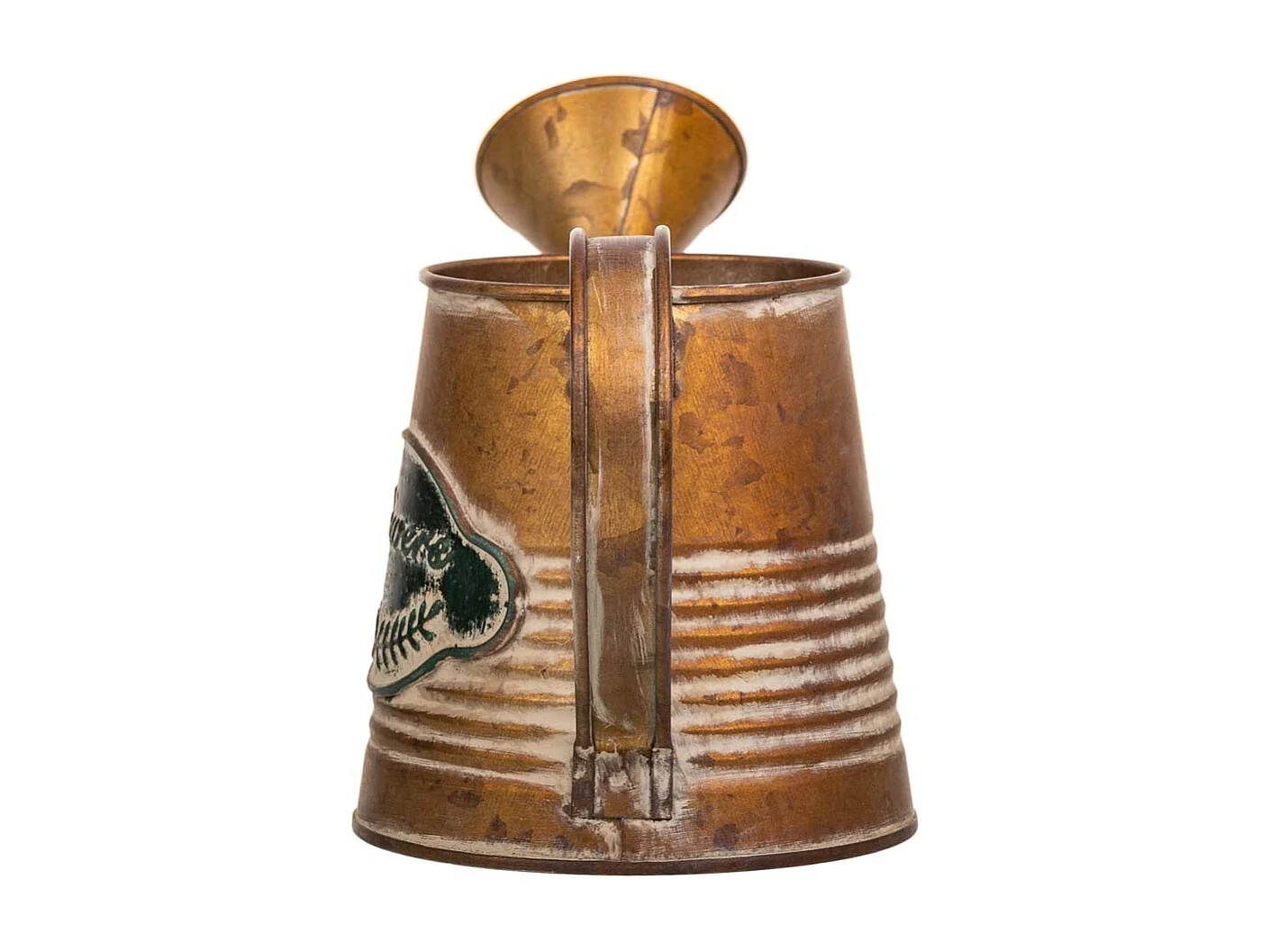 Arrosoir en métal doré 22xd10/8x10/12h