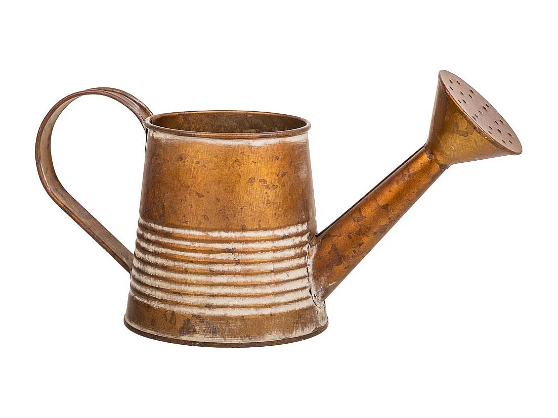 Arrosoir en métal doré 22xd10/8x10/12h