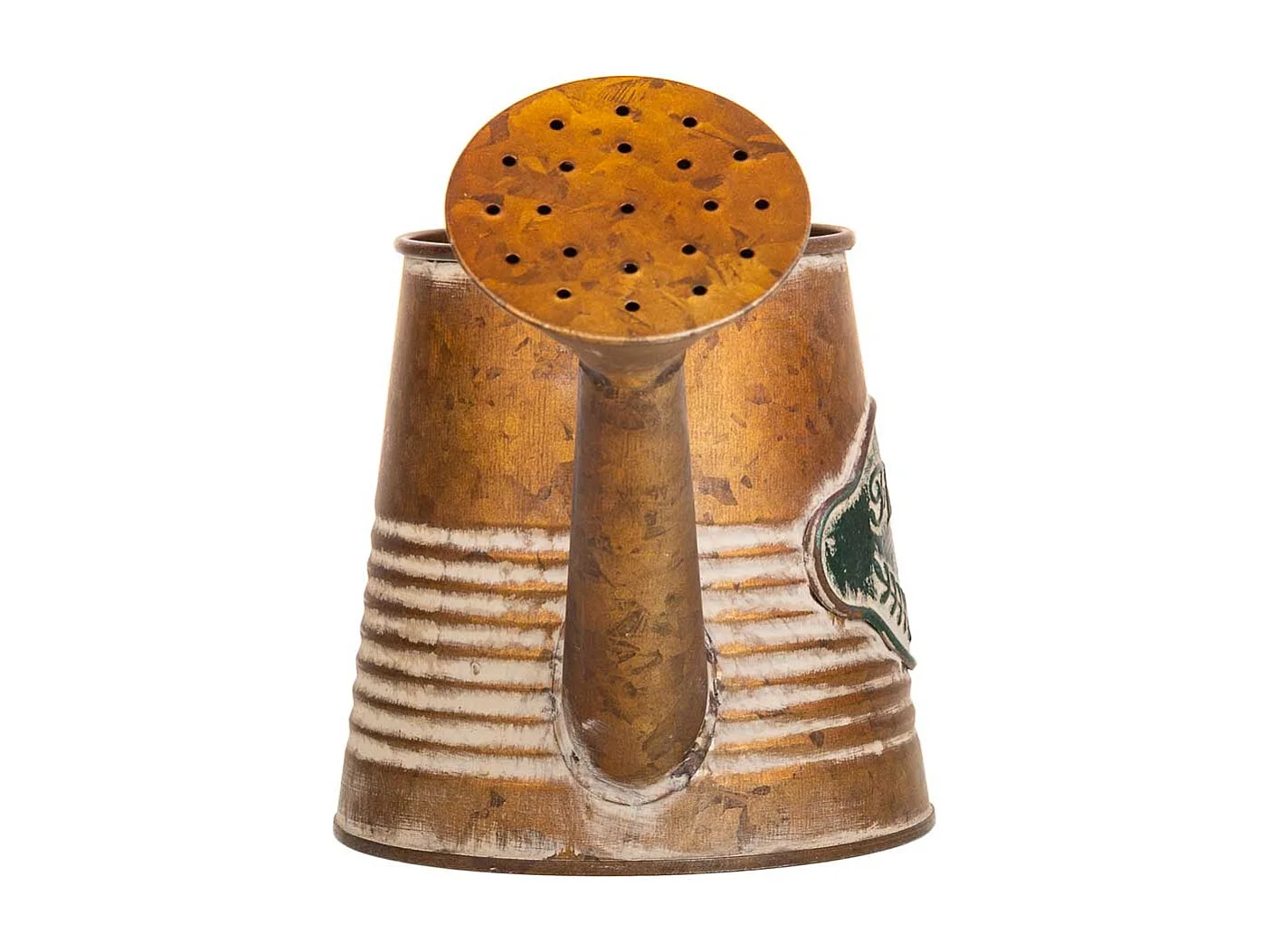 Arrosoir en métal doré 22xd10/8x10/12h