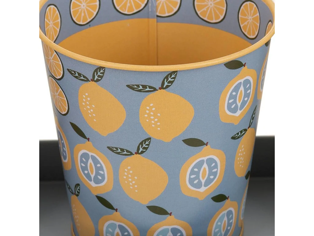 Vassoio e 3 contenitori in metallo grigio