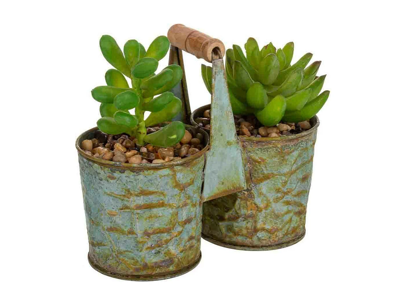 Vaso com plantas artificiais 15x7,5x15