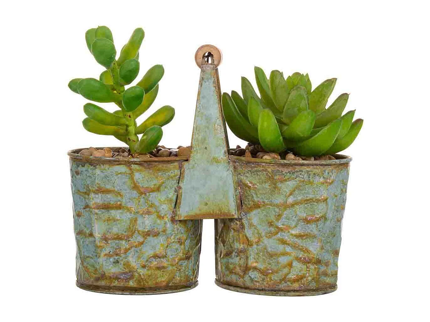 Vaso com plantas artificiais 15x7,5x15