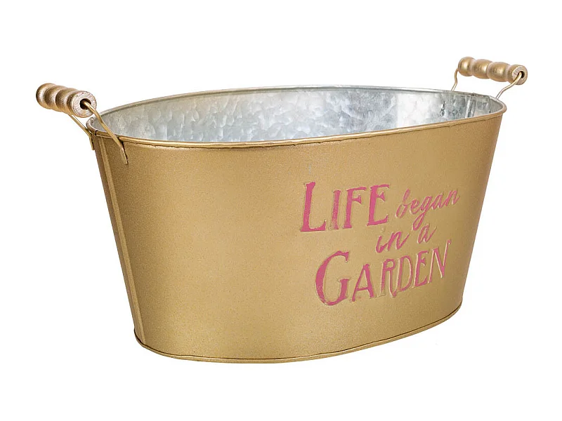 Bacia de metal dourado38/33,5x24,5x16,5/19 b:28x19,5