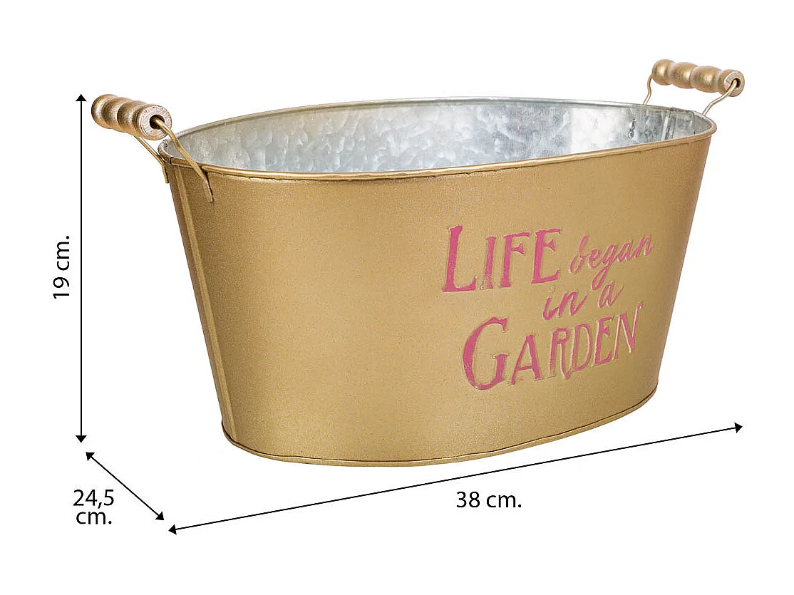 Goldenes Metallwaschbecken38/33,5x24,5x16,5/19h cm b:28x19,5