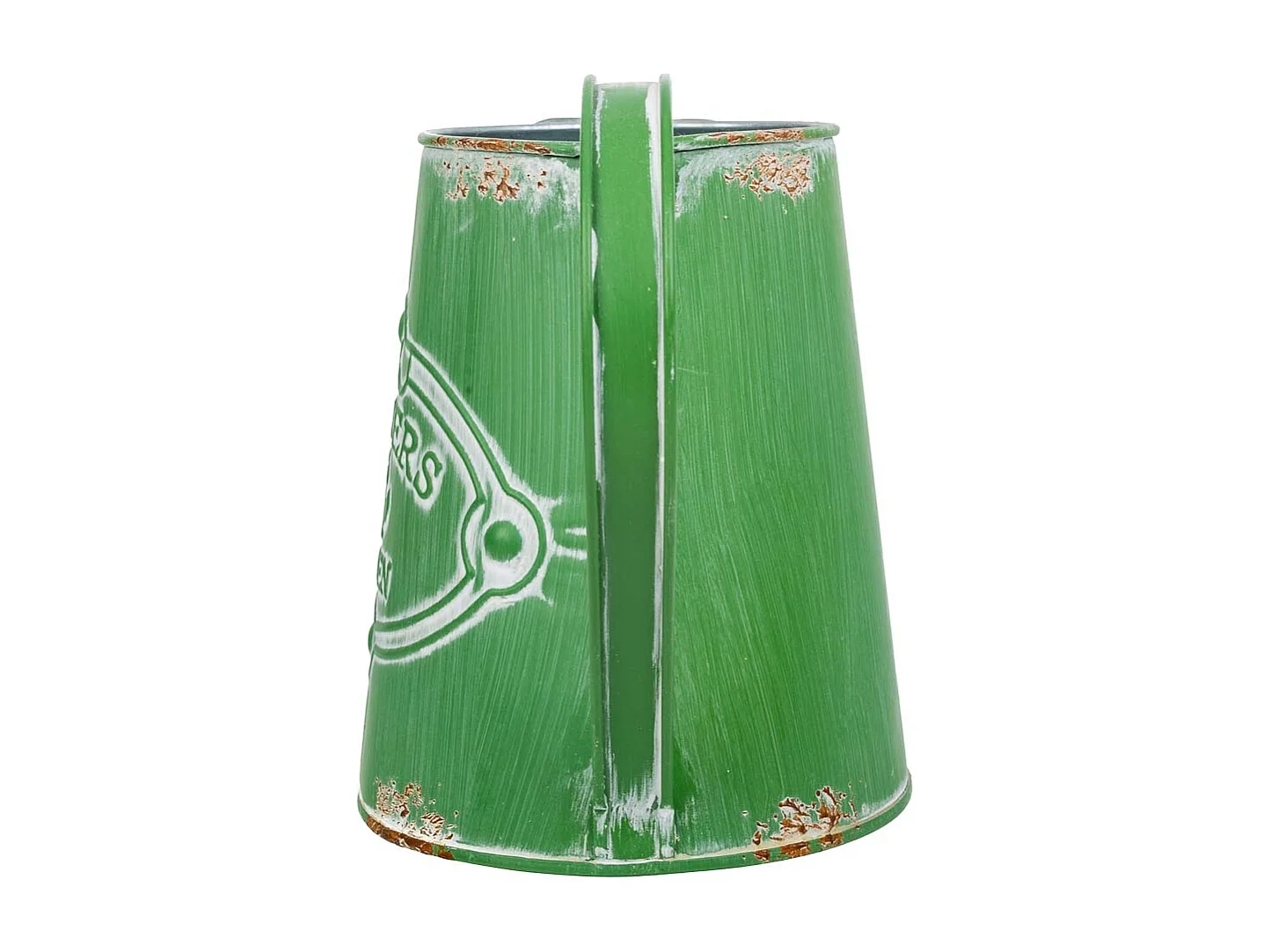 Brocca metallo verde 20,5xb13x15,5/17h td:9,5