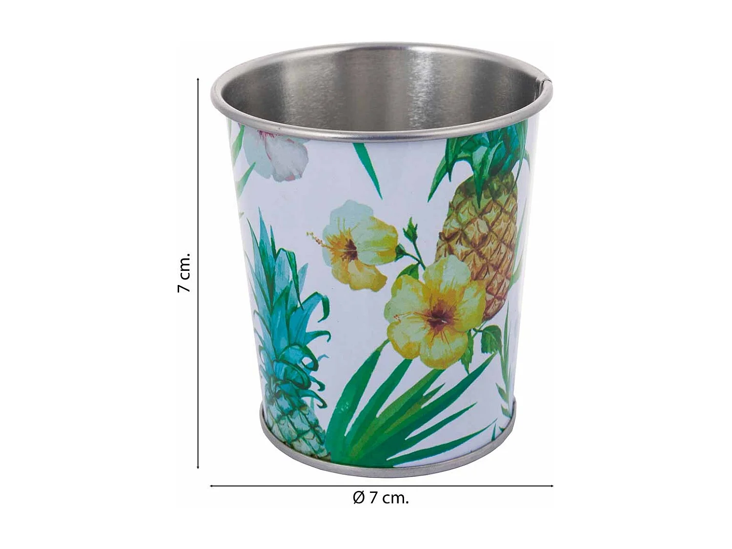 Cubo de metal d7x7,7