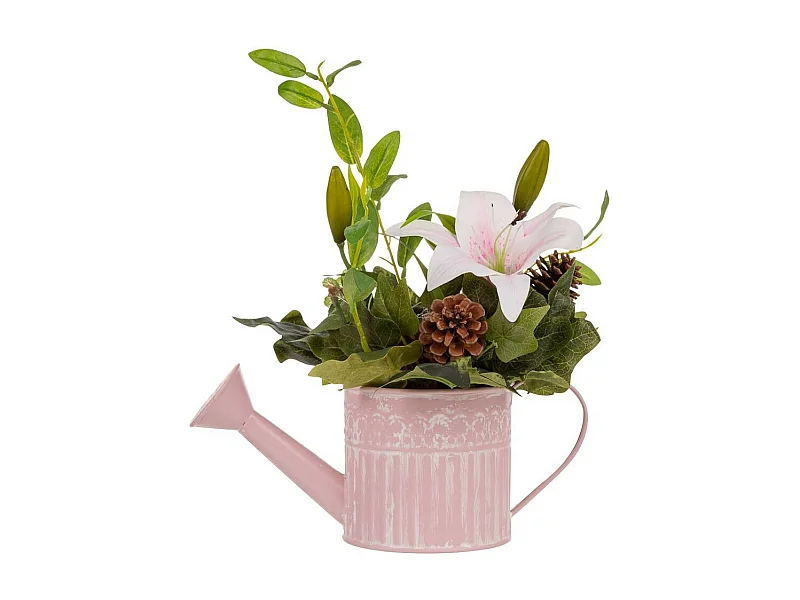 Vaso con fiore artificiale 27x16x34h