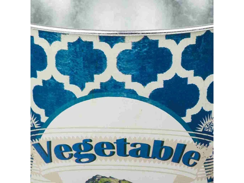 Balde de metal decorativo azul d16x24