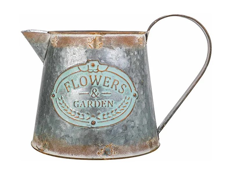 Jarro de metal prateado 26xd17,5x15,5 t:13cm