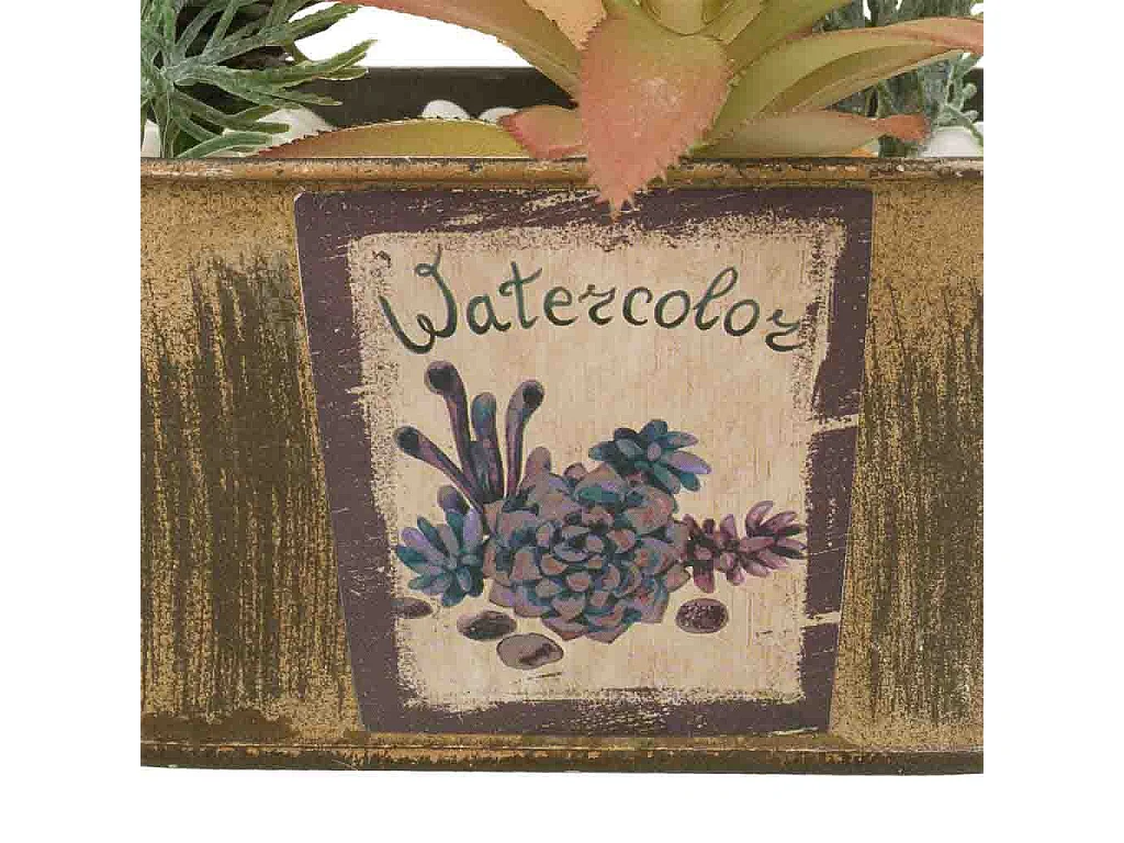 Vaso com plantas artificiais 17,5x10x17