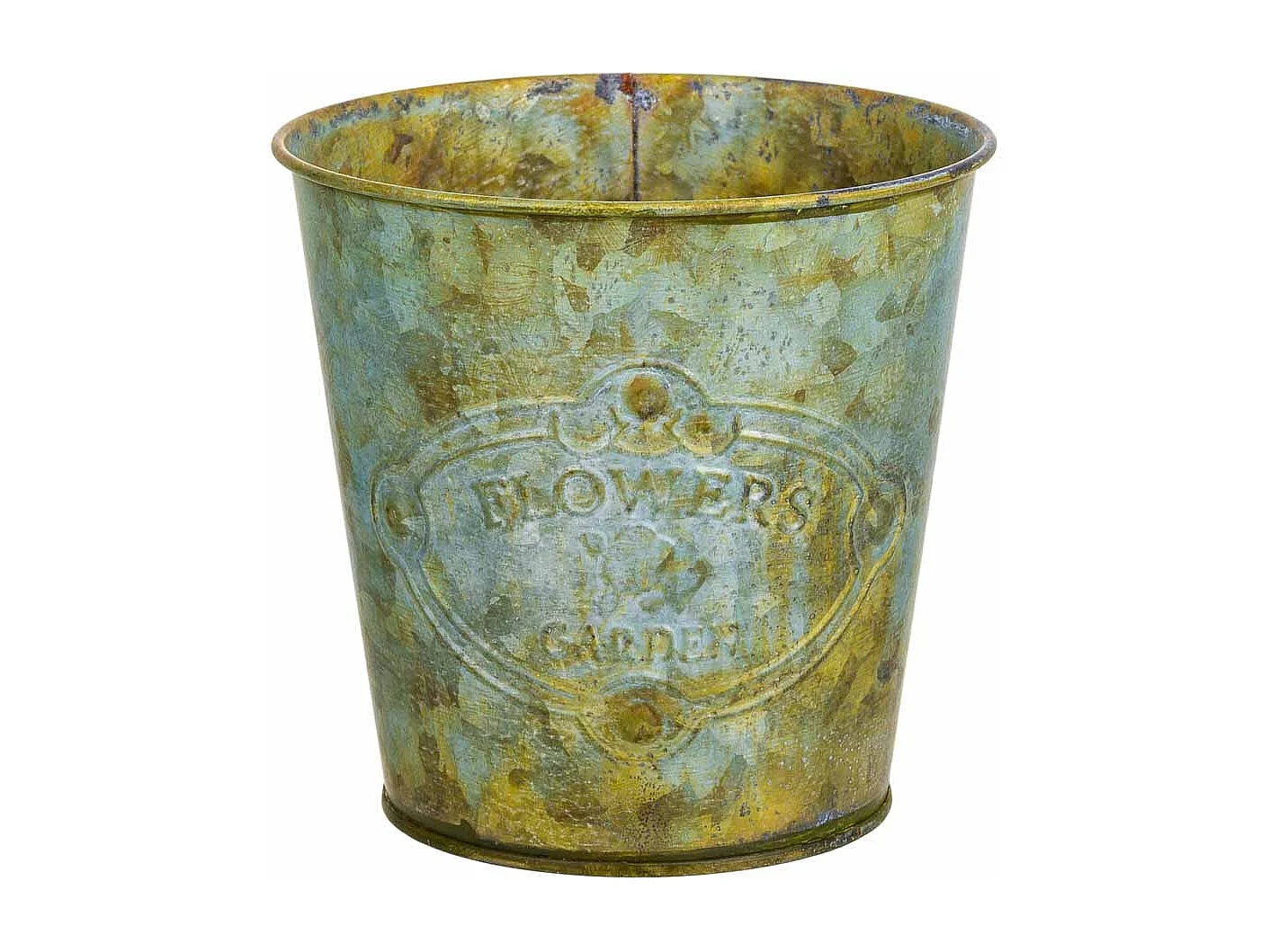 3 grüne Metallwürfel und Tablett