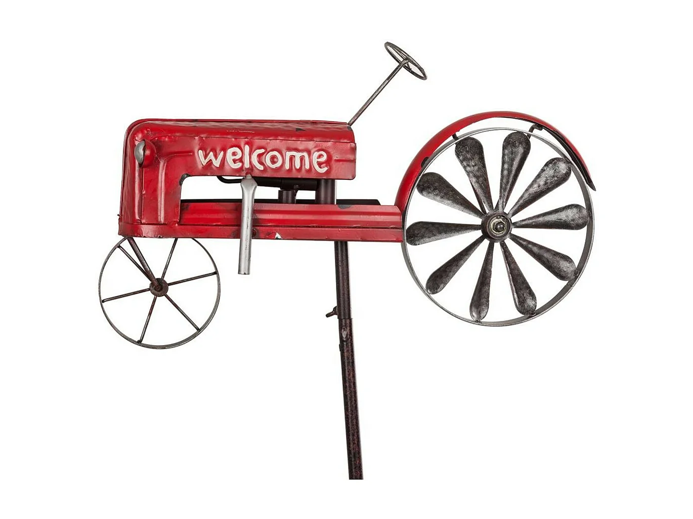 Trator de decoração metálica 44x13x130