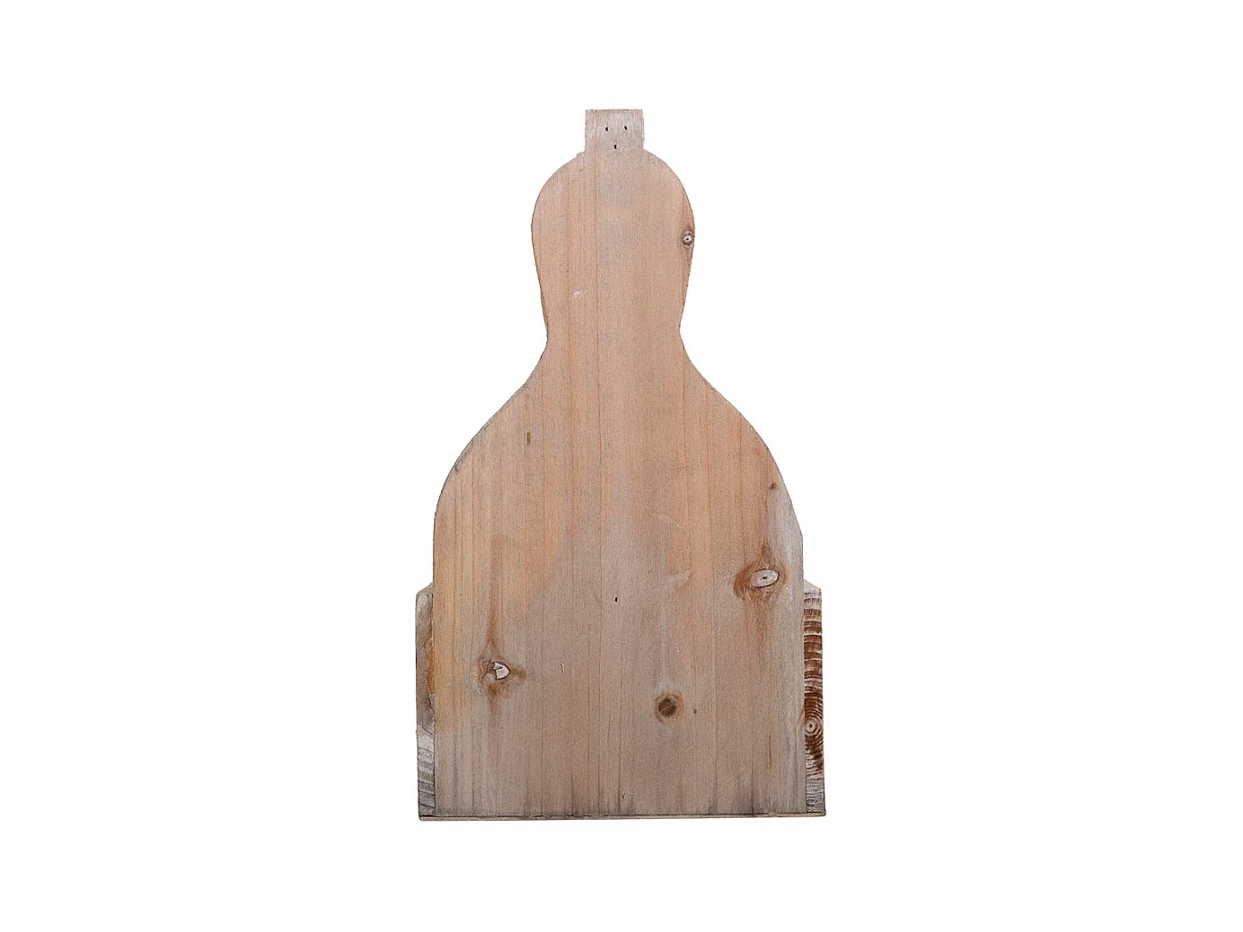 Pflanzkorb aus grauem Holz, 34 x 17,5 x 10/30 h cm