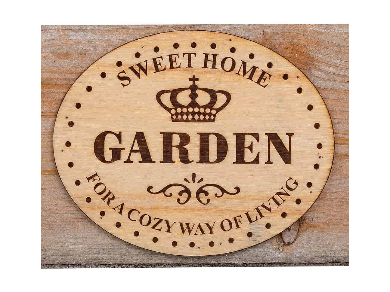 Cesta Macetero de madera gris 34x17,5x10/30