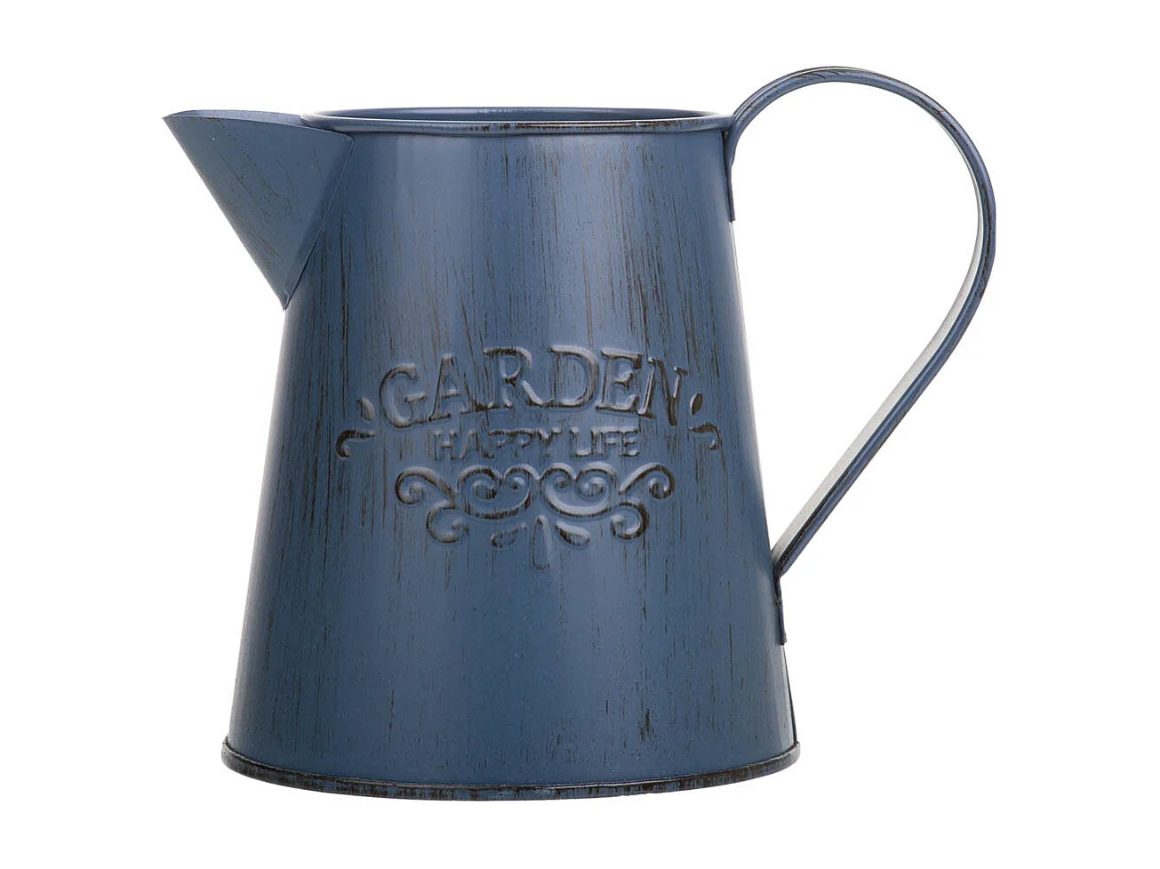 Brocca metallo blu 14xp10x11,5/12,5h td:7,5