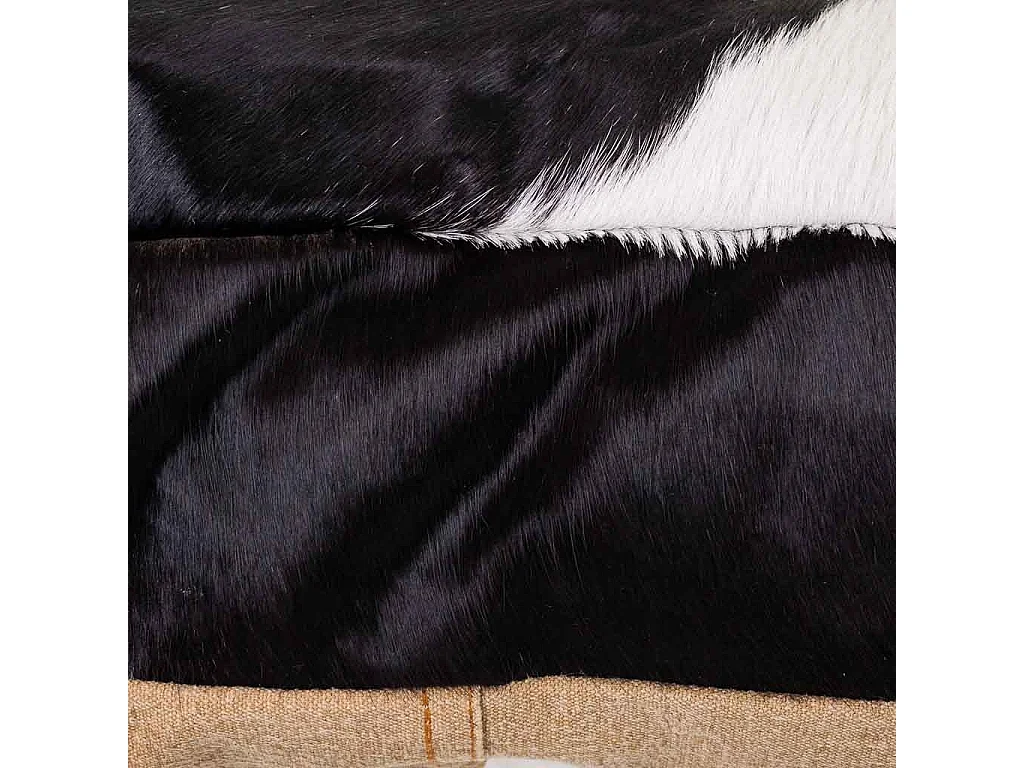 Cuscino in pelle bianco/nero 48x10x48h