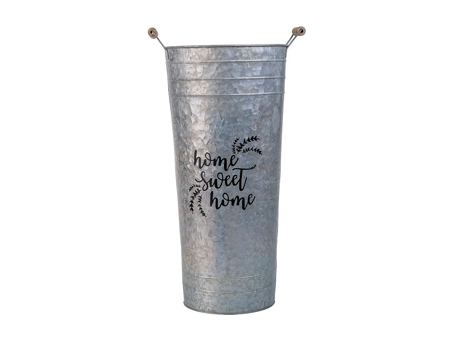 Porte-parapluie rond en métal gris d23,5x50h b:18