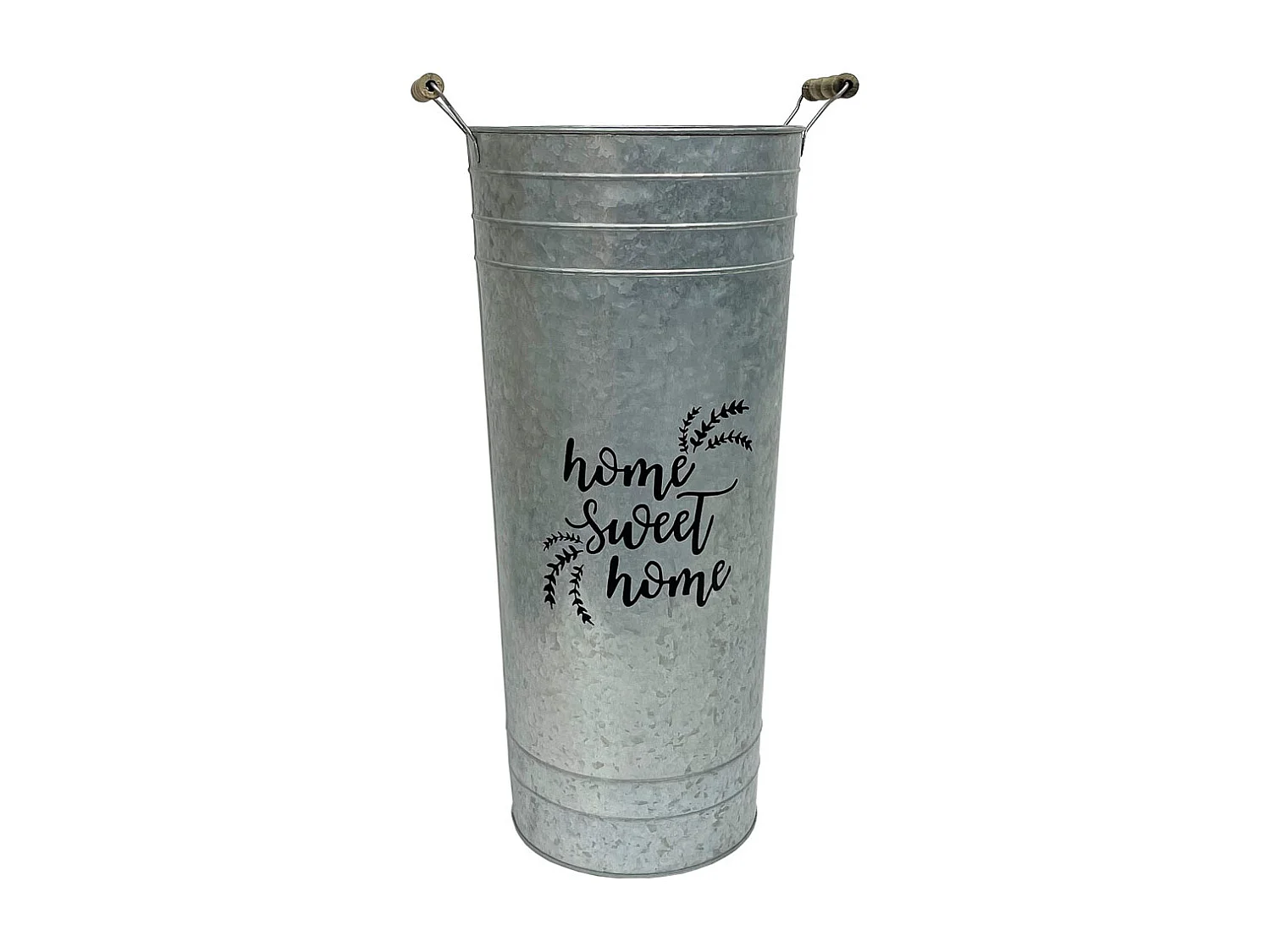 Porte-parapluie rond en métal gris d23,5x50h b:18