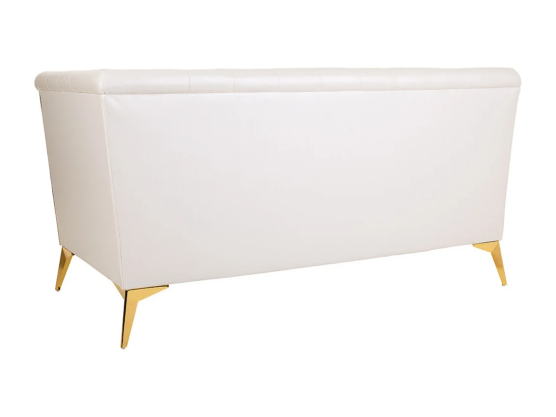 Sofá estofado branco 153x72x75