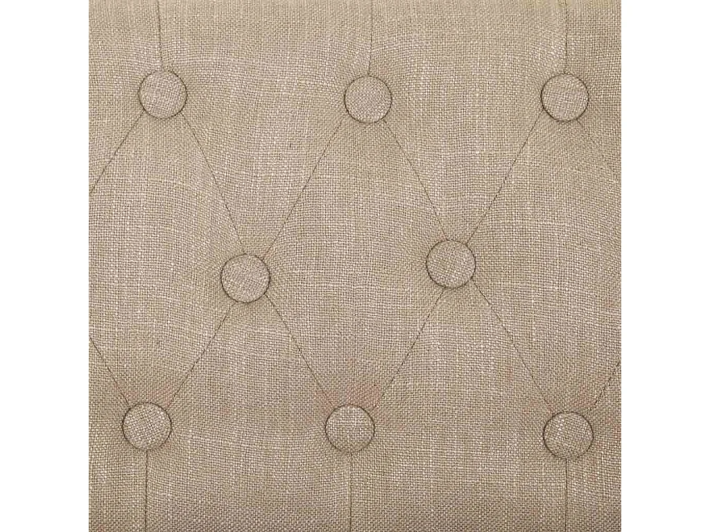 Gepolstertes Sofa aus Holz und Creme, 107 x 61 x 70 cm