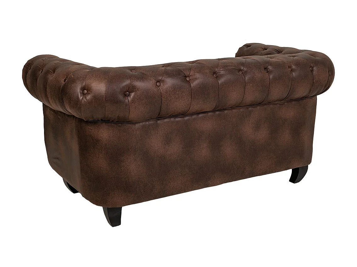 Canapé en cuir marron 160x82x76h