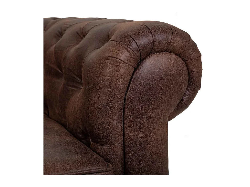 Canapé en cuir marron 160x82x76h