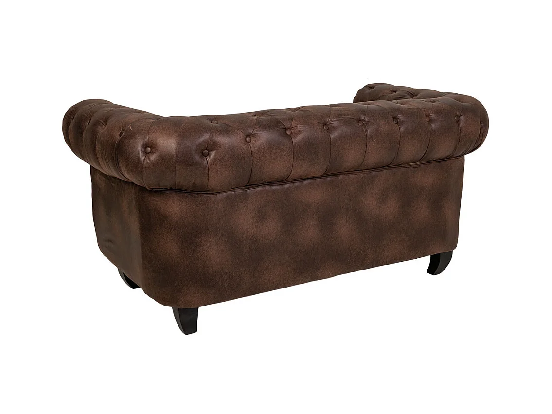 Canapé en cuir marron 160x82x76h