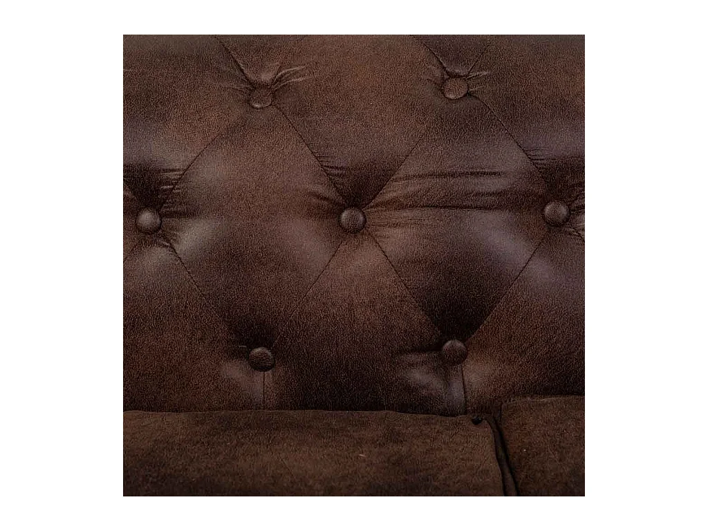 Canapé en cuir marron 160x82x76h