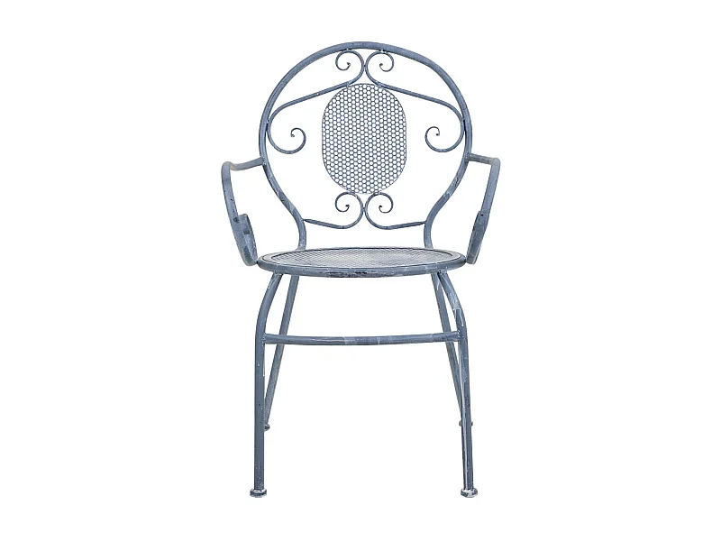 Grauer Schmiedeeisensessel 58x54x88l cm