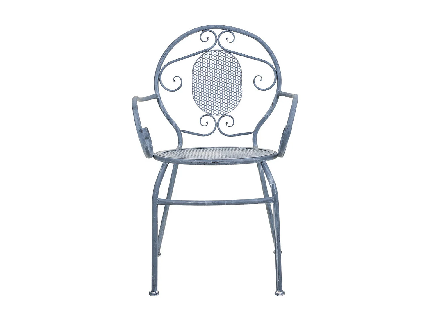 Grauer Schmiedeeisensessel 58x54x88l cm