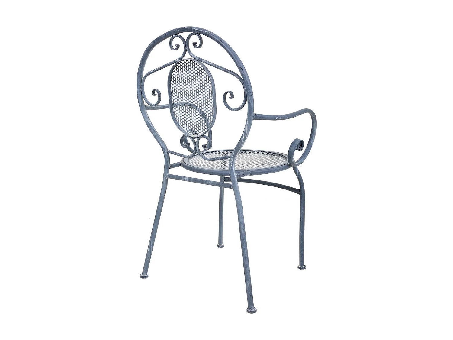 Grauer Schmiedeeisensessel 58x54x88l cm