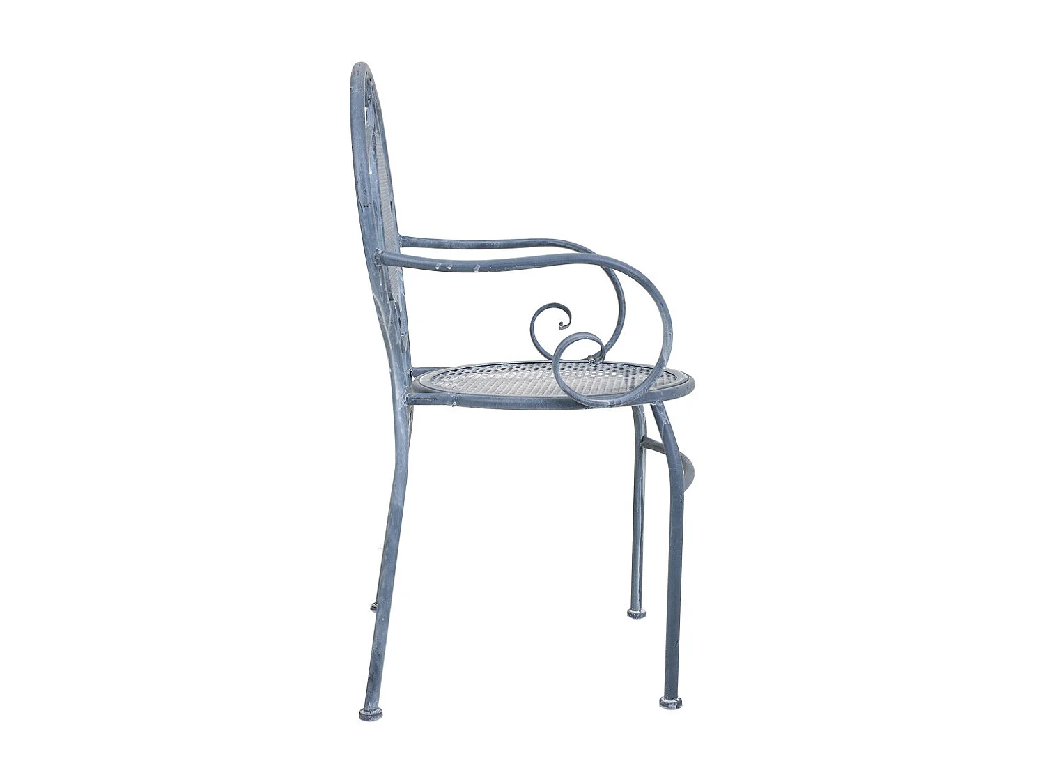 Grauer Schmiedeeisensessel 58x54x88l cm