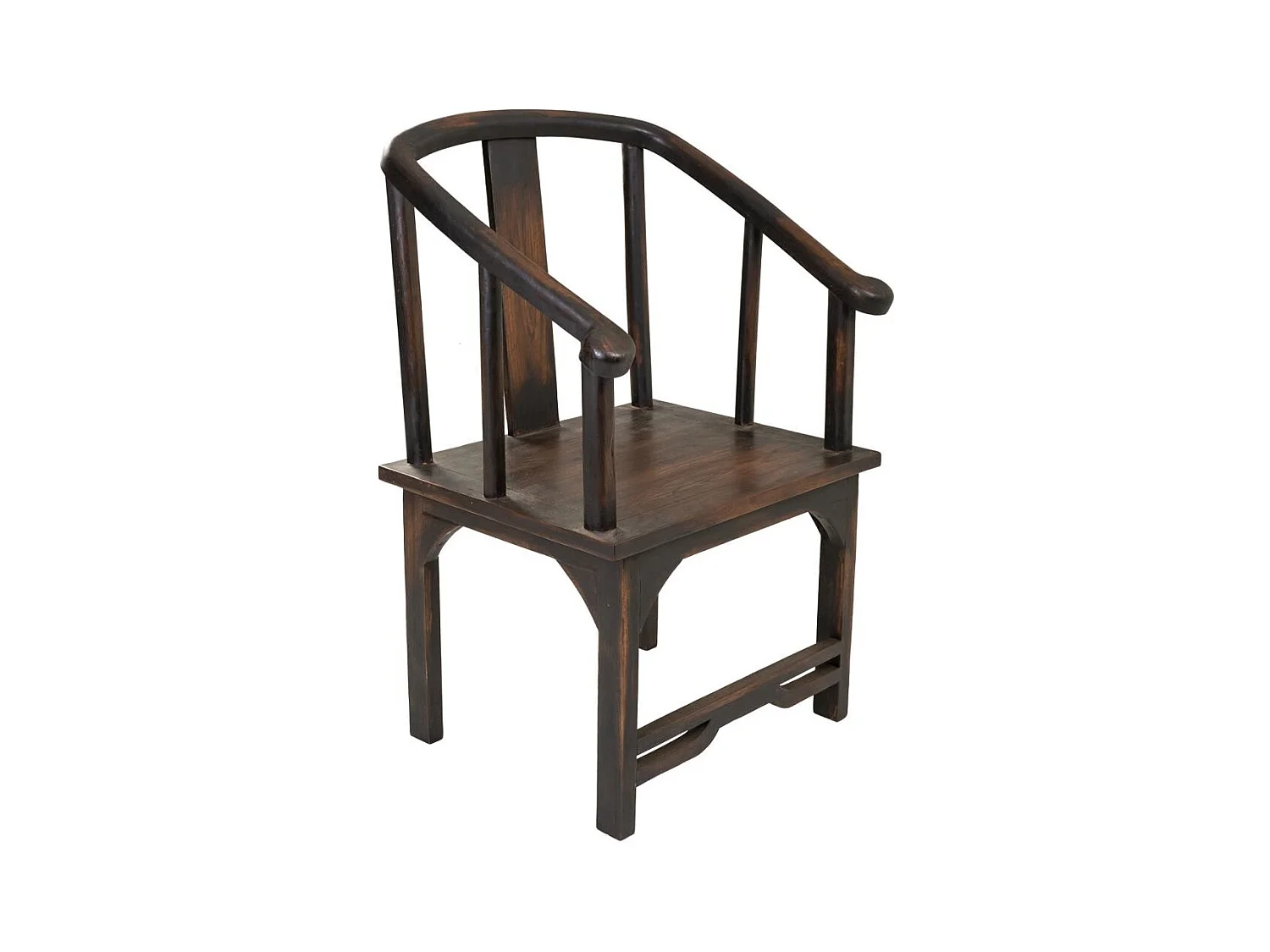 Brauner Holzsessel thailändischen Ursprungs, 58x50x103h cm