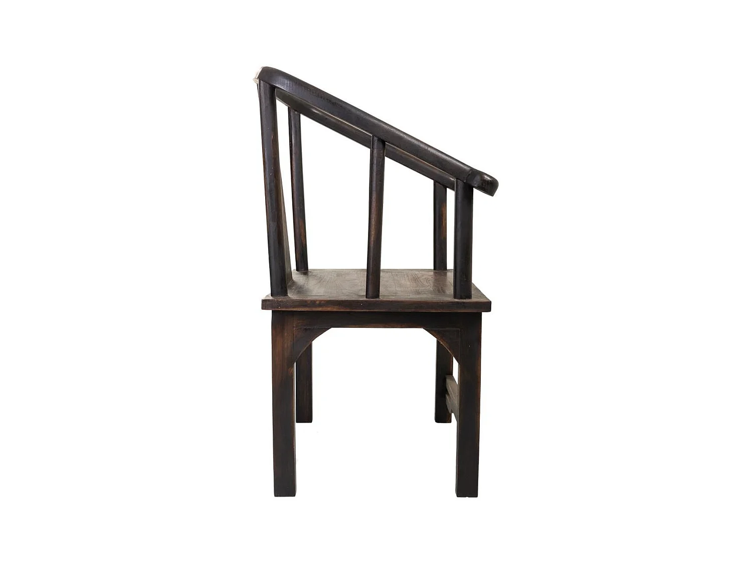 Brauner Holzsessel thailändischen Ursprungs, 58x50x103h cm